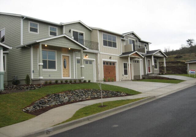 Completed in stages, the Hillcrest Heights Townhomes in East Medford